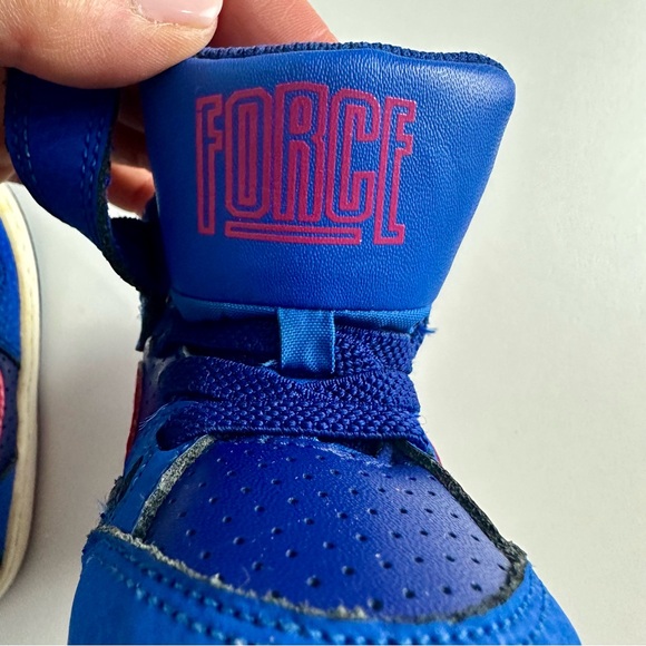 Nike Son of Force Mid Toddler Sneakers Blue Pink Size 5C Hook Loop - Picture 5 of 7